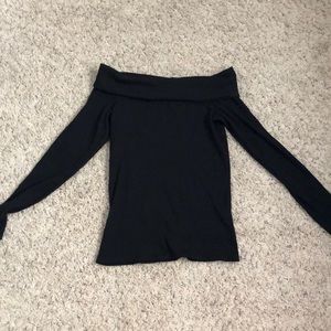 ribbed off the shoulder top